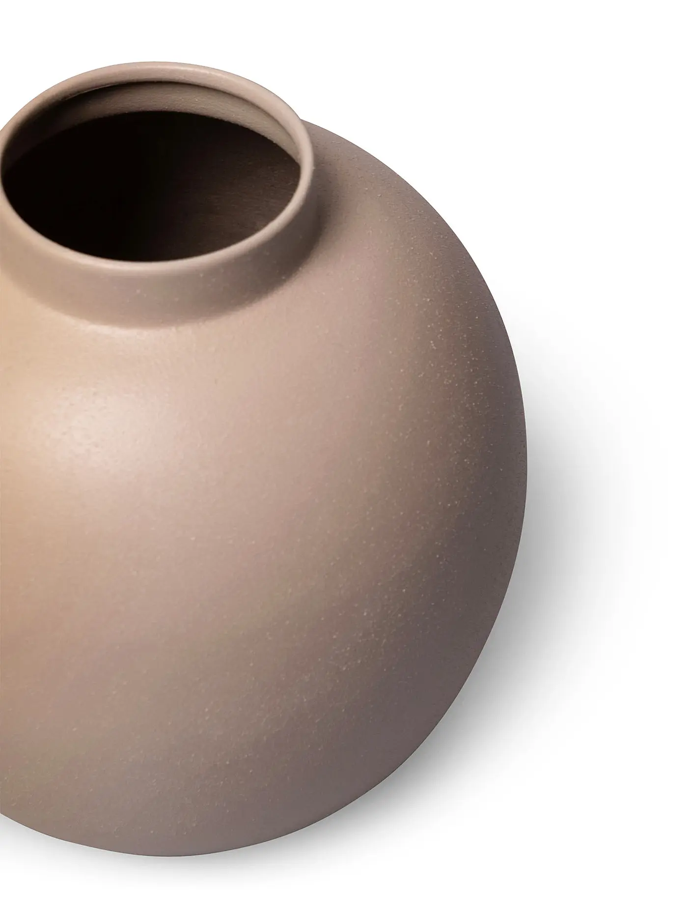 FYNCH HATTON | Metallvase 28cm groß MOYA Corn | hellgrau